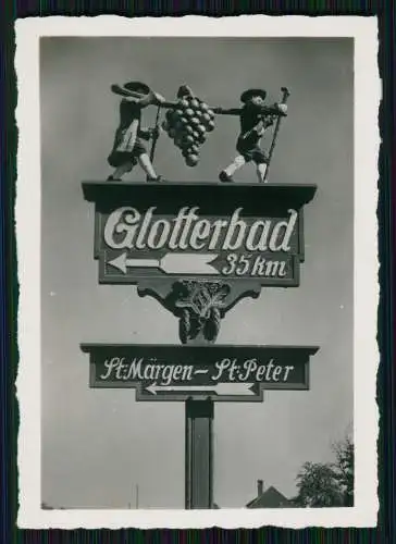 Foto Wegweiser in Hinterzarten - Glotterbad 35km St. Märgen-St Peter 1936-39