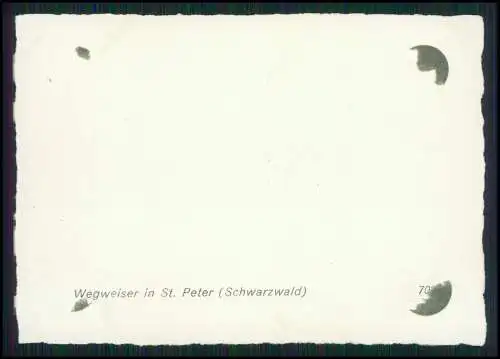 Foto Wegweiser in St. Peter Freiburg-Breisach und Hinterzarten Neustadt 1936-39