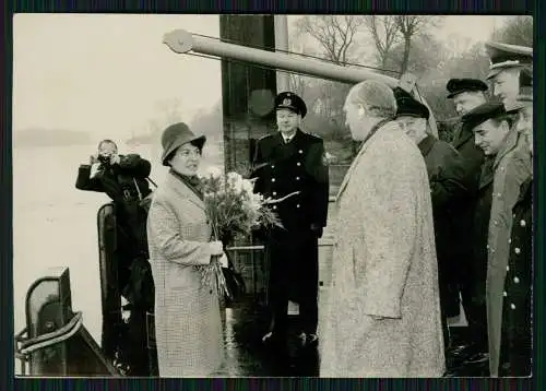 5x Foto Soldaten Bundeswehr Bundesmarine Boot Stapellauf Kapitäne und andere