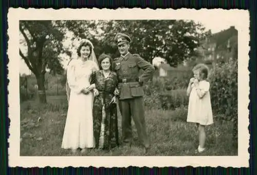 7x Foto Soldat Wehrmacht Hochzeit mit Braut uvm.