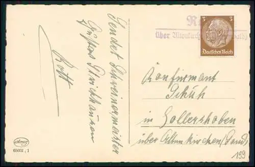 Foto AK Glückwunsch Konfirmation Konfirmand - Landpoststempel Westerwald 1934-36
