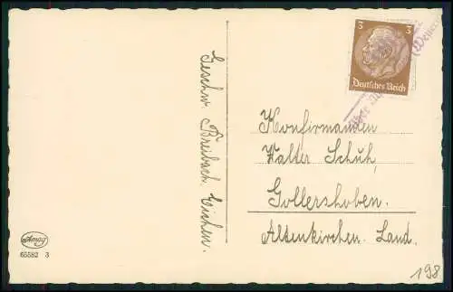 Foto AK Glückwunsch Konfirmation Konfirmand - Landpoststempel Westerwald 1934-36