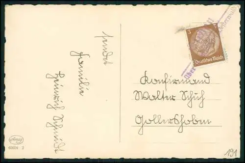 Foto AK Glückwunsch Konfirmation Konfirmand - Landpoststempel Westerwald 1934-36