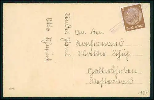 Foto AK Glückwunsch Konfirmation Konfirmand - Landpoststempel Westerwald 1934-36