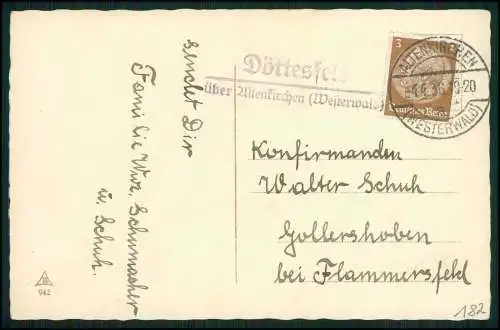 Foto AK Glückwunsch Konfirmation Konfirmand - Landpoststempel Westerwald 1934-36