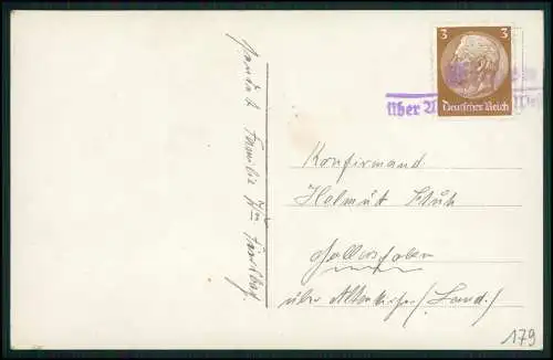 Foto AK Glückwunsch Konfirmation Konfirmand - Landpoststempel Westerwald 1934-36