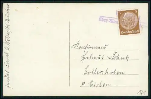 Foto AK Glückwunsch Konfirmation Konfirmand - Landpoststempel Westerwald 1934-36