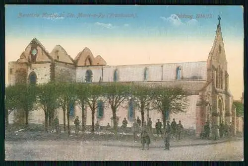 AK 1. WK Zerstörte Kirche in Ste. St. Marie-a-Py Frankreich Feldzug 1914/15