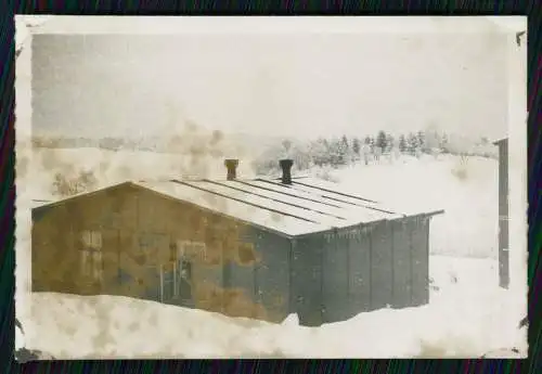 15x Foto Soldaten Wehrmacht Luftwaffe Weihnachten Baracke Winter viel Schnee