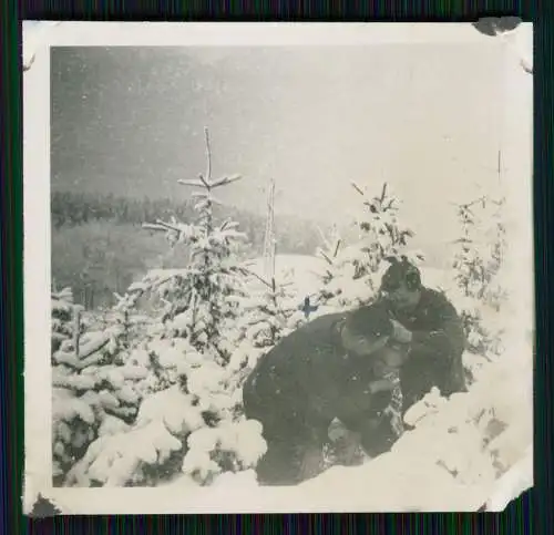 15x Foto Soldaten Wehrmacht Luftwaffe Weihnachten Baracke Winter viel Schnee