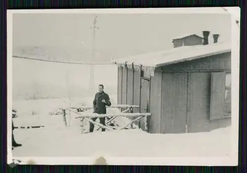 15x Foto Soldaten Wehrmacht Luftwaffe Weihnachten Baracke Winter viel Schnee