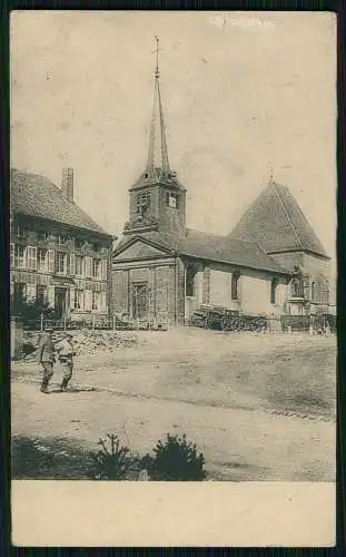 AK 1. WK Nouart Ardennes Grand Est Champagne Kirche deutsche Soldaten 1916