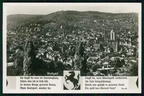 Foto AK Wappen Stuttgart Stadt der Auslands-Deutschen - Metz Fotokarten