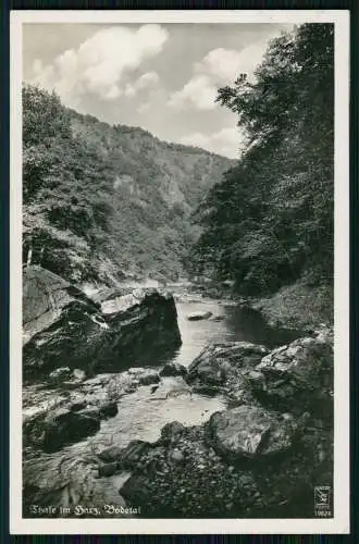 6x alte Foto AK Harz Bodetal Thale Hexenplatz diverse Ansichten 1941-42 gelaufen