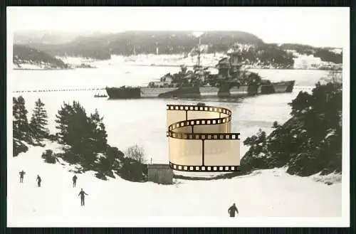 Foto AK Admiral Hipper Schwerer Kreuzer Deutsches Kriegsschiff in Norwegen