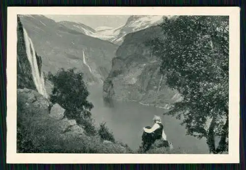 11x alte Foto Norwegen Norge diverse Ansichten mit Beschreibung Rückseite