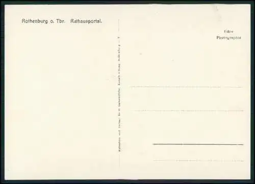6x AK Ansichtskarten Rothenburg ob der Tauber Mittelfranken Diverse Ansichten