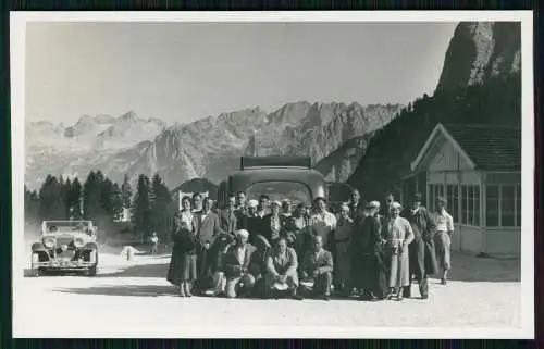 Foto AK Reise Bus Omnibus Auto PKW Rast in den Bergen Friaul-Julisch Venetien