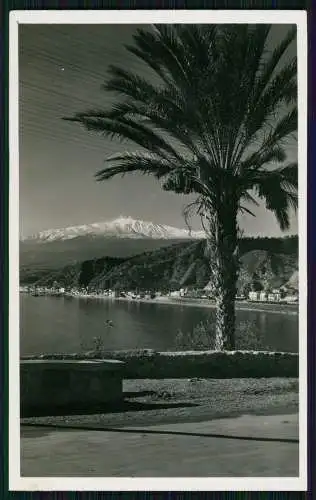 8x Foto AK Taormina Sicilia Sizilien Panoramaansicht von Ortschaft und Umgebung