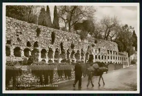 8x Foto AK Taormina Sicilia Sizilien Panoramaansicht von Ortschaft und Umgebung