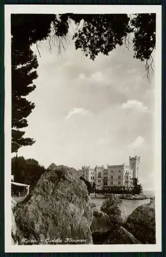 2x Foto AK Triest Trieste Friuli Venezia Giulia, Castello Miramar 1934