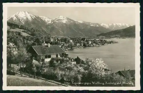 Foto AK Tegernsee Oberbayern Wallberg Setzberg Blauberg Panorama 1934 gelaufen