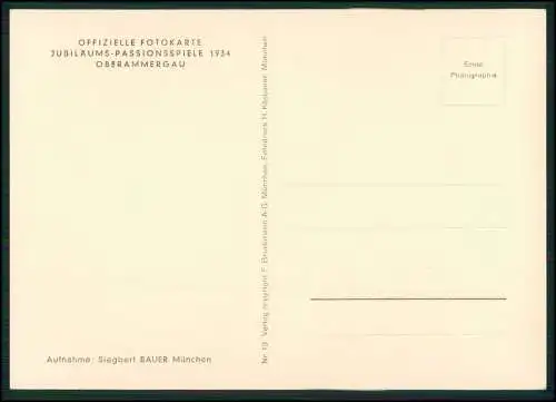 Foto AK Oberammergau Passionsspiele 1934 Schauspieler Willy Bierling Johannes
