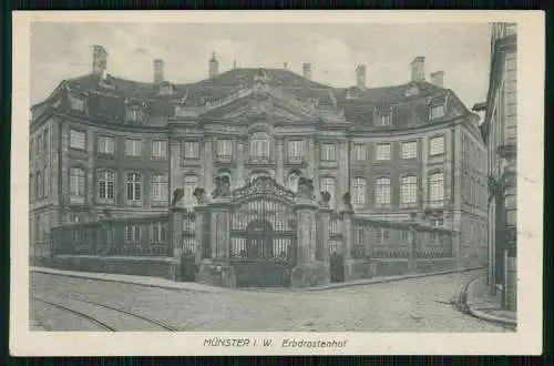 AK Ansichtskarte Postkarte Münster Westfalen Erbdrostenhof 1910 gelaufen Cramers