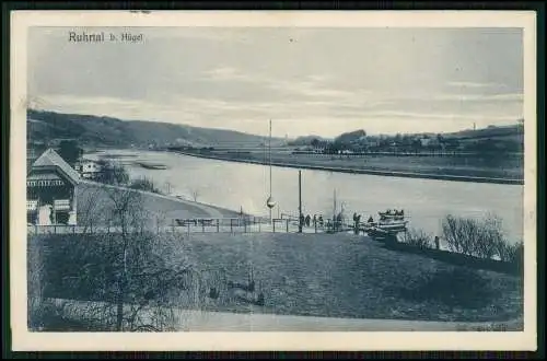 AK Bredeney Essen im Ruhrgebiet - Ruhrtal bei Hügel 1908 gelaufen Cramers Karte