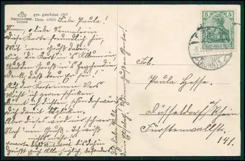 AK Bredeney Essen im Ruhrgebiet - Ruhrtal bei Hügel 1908 gelaufen Cramers Karte