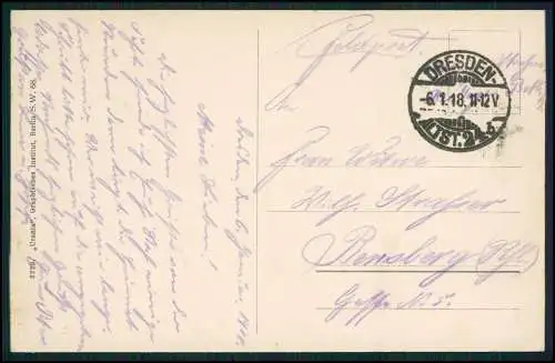AK Dresden an der Elbe neues Rathaus 1918 Feldpost gelaufen