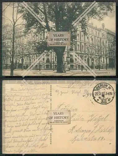 AK Berlin Tiergarten Franziskus Sanatorium Burggrafenstraße 1 Feldpost 1917 gel.