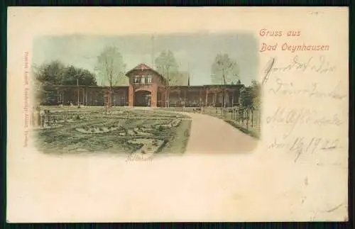 AK Litho Bad Oeynhausen Minden Milchhalle Molkerei Milchwirtschaft 1900 gelaufen