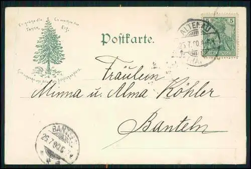 AK Oker Goslar Harz Gasthof Ausfluglokal Waldschänke im Okertal 1900 gelaufen