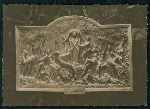 AK Champagne Pommery & Greno Reims La Fête de Bacchus Bas-relief sculpté dans la