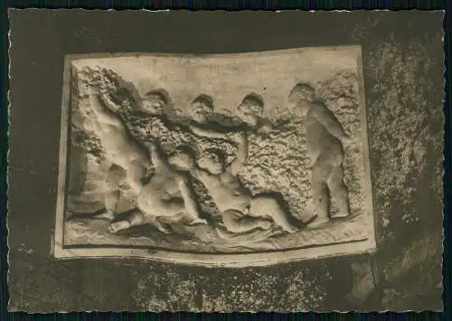 AK Champagne Pommery & Greno Reims Jeunes Maraudeurs Bas-relief sculpté dans la