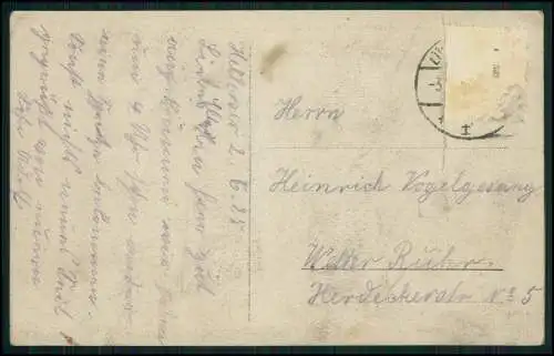 Foto AK Hellersen Lüdenscheid Kräftige junge Männer Zimmerleute ? 1925 gelaufen