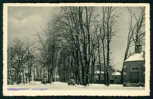 AK Braunschweig in Niedersachsen Baumallee im Winter mit viel Schnee