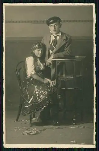 2x Foto AK zur Erinnerung an unsere frohen Stunden 1919 Karneval Fasching