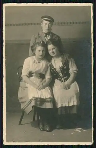2x Foto AK zur Erinnerung an unsere frohen Stunden 1919 Karneval Fasching