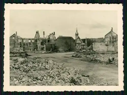 Foto Wehrmacht Kriegszerstörung zerstörtes Dorf Norwegen Norge wo ? siehe Kirche