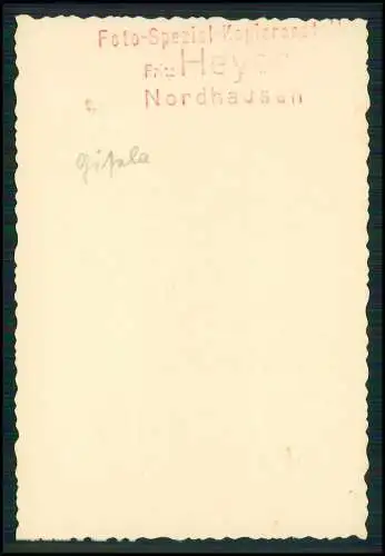 2xFoto Petersdorf Nordhausen Thüringen lustige Damen 1936 Schild Petersdorf 4 km