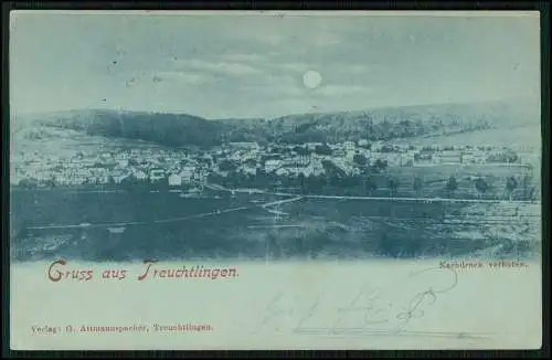 AK Treuchtlingen im Altmühltal Weißenburg-Gunzenhausen Mondschein 1901 gelaufen