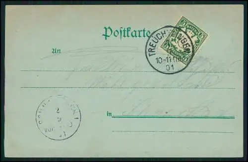 AK Treuchtlingen im Altmühltal Weißenburg-Gunzenhausen Mondschein 1901 gelaufen