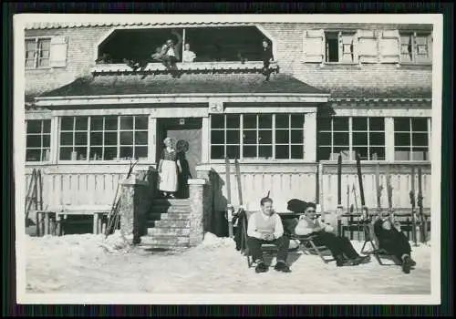 6x Foto Hindelang Berggasthaus Giebelhaus Schild Öffentlicher Fernsprecher 1939