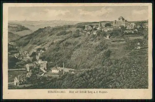 AK Bergisches Land Blick Schloss Burg an der Wupper Remscheid Solingen Wuppertal