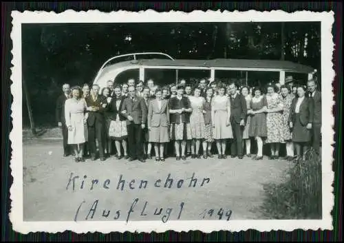 4x Foto Kirchheim unter Teck Kirchenchor Fahrt zum Laacher See mit Bus Omnibus