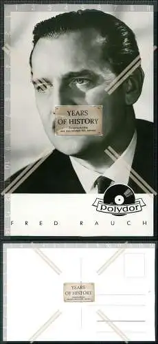 Foto AK Postkarte Sänger Fred Rauch Portrait Polydor-Schallplatten 