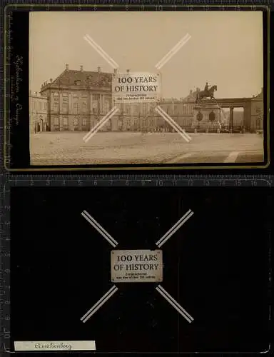 Cab Foto 17x11cm Schloss Amalienborg Palais Brockdorff Reiterstandbild Frederik