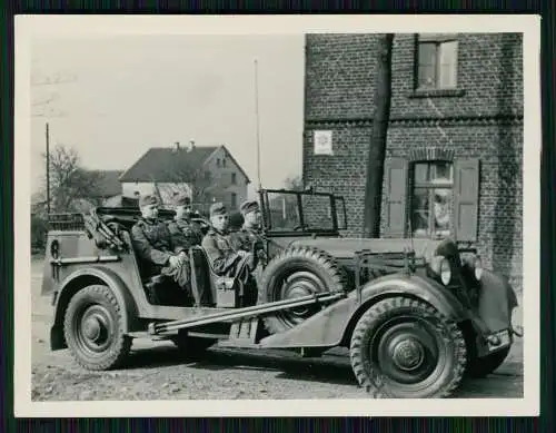 Foto Soldaten Wehrmacht im Nachrichtenkraftwagen Kfz. 15 Wahn Köln Wahner Heide